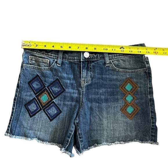 Allen B. By Allen Schwartz Cut Off Denim Shorts with Embroidery - Picture 5 of 11